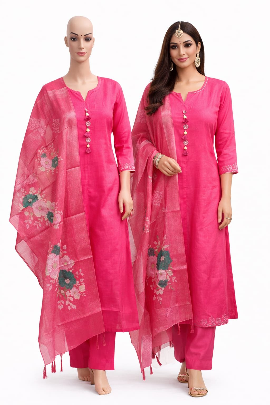 Rose pink kurta set